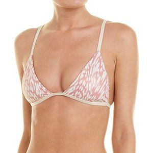 TAVIK Zepplin Animal Print Triangle Bikini Top Size L Adjustable Straps